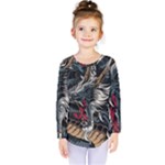 Dragon Snake Legend Japanese Mythology Kids  Long Sleeve T-Shirt