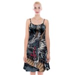 Dragon Snake Legend Japanese Mythology Spaghetti Strap Velvet Dress