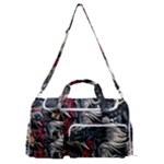 Dragon Snake Legend Japanese Mythology Sports Gym Duffle Bag with Shoe Compartment