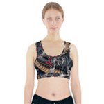 Dragon Snake Legend Japanese Mythology Sports Bra With Pocket