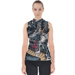 Dragon Snake Legend Japanese Mythology Mock Neck Shell Top