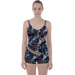 Dragon Snake Legend Japanese Mythology Tie Front Two Piece Tankini