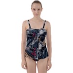 Dragon Snake Legend Japanese Mythology Twist Front Tankini Set