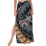 Dragon Snake Legend Japanese Mythology Maxi Chiffon Tie-Up Sarong