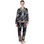 Dragon Snake Legend Japanese Mythology Women s Long Sleeve Satin Pajamas Set	