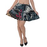 Dragon Snake Legend Japanese Mythology Velvet Skater Skirt