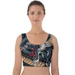 Dragon Snake Legend Japanese Mythology Velvet Crop Top