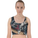 Dragon Snake Legend Japanese Mythology Velvet Racer Back Crop Top