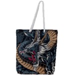 Dragon Snake Legend Japanese Mythology Full Print Rope Handle Tote (Large)