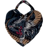 Dragon Snake Legend Japanese Mythology Giant Heart Shaped Tote