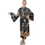 Dragon Snake Legend Japanese Mythology Maxi Velvet Kimono