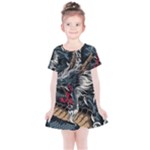 Dragon Snake Legend Japanese Mythology Kids  Simple Cotton Dress