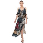 Dragon Snake Legend Japanese Mythology Maxi Chiffon Cover Up Dress