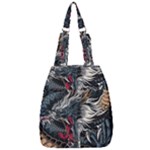 Dragon Snake Legend Japanese Mythology Center Zip Backpack