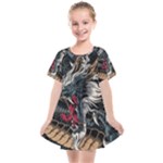 Dragon Snake Legend Japanese Mythology Kids  Smock Dress