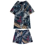 Dragon Snake Legend Japanese Mythology Kids  Swim T-Shirt and Shorts Set