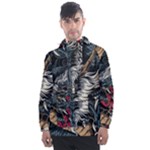 Dragon Snake Legend Japanese Mythology Men s Front Pocket Pullover Windbreaker