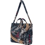 Dragon Snake Legend Japanese Mythology Square Shoulder Tote Bag