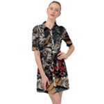 Dragon Snake Legend Japanese Mythology Belted Shirt Dress