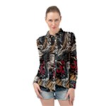 Dragon Snake Legend Japanese Mythology Long Sleeve Chiffon Shirt