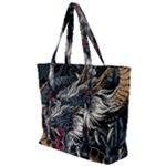 Dragon Snake Legend Japanese Mythology Zip Up Canvas Bag