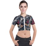 Dragon Snake Legend Japanese Mythology Short Sleeve Cropped Jacket