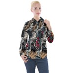 Dragon Snake Legend Japanese Mythology Women s Long Sleeve Pocket Shirt