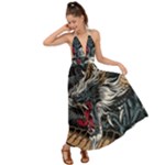 Dragon Snake Legend Japanese Mythology Backless Maxi Beach Dress