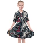 Dragon Snake Legend Japanese Mythology Kids  All Frills Chiffon Dress