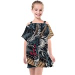 Dragon Snake Legend Japanese Mythology Kids  One Piece Chiffon Dress