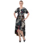 Dragon Snake Legend Japanese Mythology Front Wrap High Low Dress