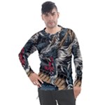 Dragon Snake Legend Japanese Mythology Men s Pique Long Sleeve T-Shirt