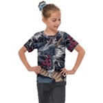 Dragon Snake Legend Japanese Mythology Kids  Mesh Piece T-Shirt