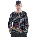 Dragon Snake Legend Japanese Mythology Men s Long Sleeve Raglan T-Shirt