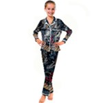 Dragon Snake Legend Japanese Mythology Kids  Satin Long Sleeve Pajamas Set