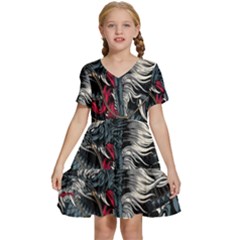 Kids  Short Sleeve Tiered Mini Dress 