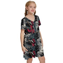 Kids  Short Sleeve Tiered Mini Dress 