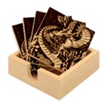 Dragon Snake Legend Japanese Mythology Bamboo Coaster Set