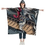 Dragon Snake Legend Japanese Mythology Women s Hooded Rain Ponchos