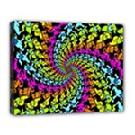 3d Grateful Dead 90 s Neon Dancing Bears Canvas 14  x 11  (Stretched)