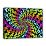 3d Grateful Dead 90 s Neon Dancing Bears Canvas 16  x 12  (Stretched)