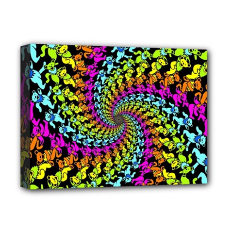 3d Grateful Dead 90 s Neon Dancing Bears Deluxe Canvas 16  x 12  (Stretched)  from ArtsNow.com