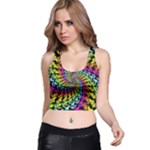 3d Grateful Dead 90 s Neon Dancing Bears Racer Back Crop Top