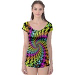 3d Grateful Dead 90 s Neon Dancing Bears Boyleg Leotard 