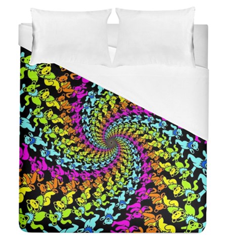 3d Grateful Dead 90 s Neon Dancing Bears Duvet Cover (Queen Size) from ArtsNow.com