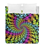 3d Grateful Dead 90 s Neon Dancing Bears Duvet Cover Double Side (Full/ Double Size)