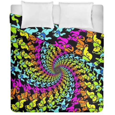 3d Grateful Dead 90 s Neon Dancing Bears Duvet Cover Double Side (California King Size) from ArtsNow.com