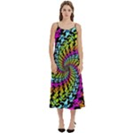 3d Grateful Dead 90 s Neon Dancing Bears Casual Spaghetti Strap Midi Dress