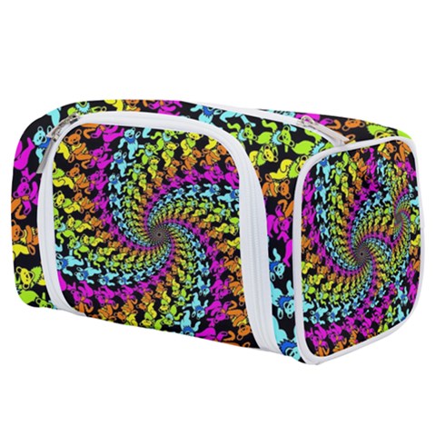 3d Grateful Dead 90 s Neon Dancing Bears Toiletries Pouch from ArtsNow.com