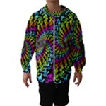 3d Grateful Dead 90 s Neon Dancing Bears Kids  Hooded Windbreaker